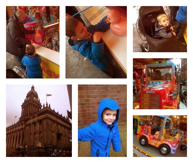 Yorkshire Blog, Mummy Blogging, Parent Blog, Leeds Christkindelmarkt German Market, Leeds, Christkindelmarkt, German Market, Traditional, Stalls, Rides, Carousel, Christmas Feature, TGI Fridays, Leeds Town Hall, Hook-A-Duck, Darts, Burger,