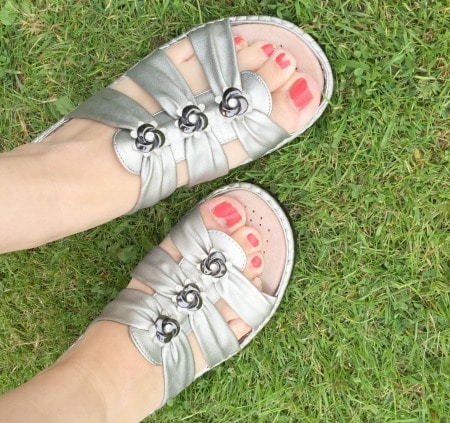 Mules, Pewter Mule Sandals, Comfort Walk, JD Williams,