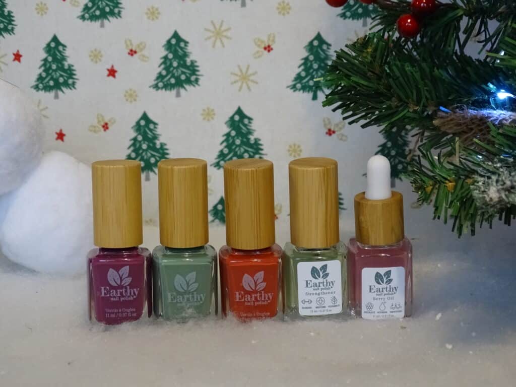 A selection of vegan nail varnishes perfect to give as a Christmas gift